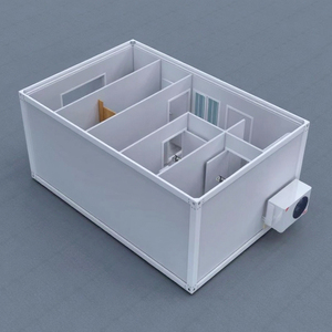 Manufacturer Low Price 20ft Container Houses <b>Portable</b> Movable Temporary Housing for Home Steel Sandwich Apartment Hotel - Product Image 5