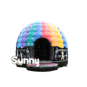 Dôme de danse gonflable arc-en-ciel personnalisé, dôme de fête, maison gonflable, château gonflable avec lumières LED pour fête - Product Image 2