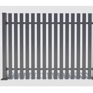 Balustrade en verre en alliage d'aluminium noir mat, montage au sol, assemblage facile, finition thermolaquée, utilisation extérieure, <span class=keywords><strong>escalier</strong></span> - Product Image 3