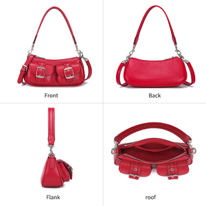 2024 nuove borse di moda PU per giovani donne leggero stile portatile sotto le ascelle con chiusura a cerniera Design impermeabile - Product Image 4