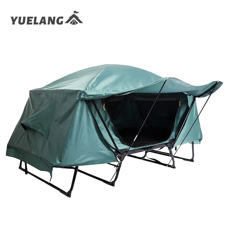 CT25 2 hombre acampar al aire libre cama de cuna tienda de doble capa inteligente automático tienda impermeable de suelo tienda