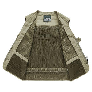 Gilets de pêche multi-poches, respirants, en maille, pour activités de plein air, photographie, randonnée, sport, <span class=keywords><strong>gilet</strong></span> <span class=keywords><strong>sans</strong></span> manches en maille pour homme - Product Image 4