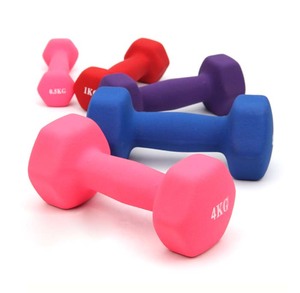 Colored Gym Equipment Neoprene Dumbbells <strong>Hand</strong> <strong>Weights</strong> Set Iron and Plastic Fitness Barbell for Training &amp; Home Exercise - Product Image 5