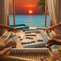 Jeu de tuiles de Mahjong des profondeurs marines - Jeu de Mahjong sous-marin avec Joker Sirène, Cadeau Mahjong aquatique pour les collectionneurs et adultes