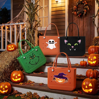 Individuell Bedruckte 1300g Halloween EVA Strandtasche Kürbis-Geist Wasserdichte Große Kapazität Reisetasche