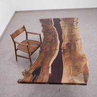 Plateaux de table basse extensibles en résine de hickory - Design européen moderne pour mobilier de maison