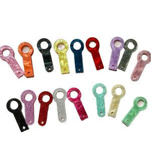 Pendentif en acrylique effet vague d'eau, accessoires pour ensemble de tasses à crème glacée DIY, jolie breloque paille décorative pour fête et cadeau d'été - Product Image 1
