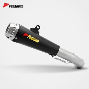 Forsound Factory <span class=keywords><strong>Prix</strong></span> de gros <span class=keywords><strong>KTM</strong></span> Duke390 RC390 Silencieux d'échappement de course style flèche en acier inoxydable noir 2018 2021 - Product Image 5