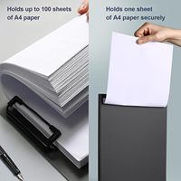 Porte-documents pliables A4 avec logo personnalisé, avec un clip, organiseur de documents, porte-documents pour entreprise, bureau, école, restaurant