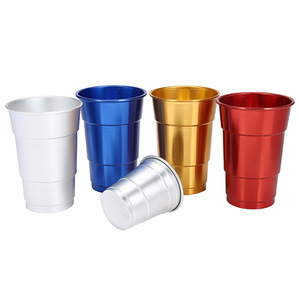 Vasos de Aluminio Reciclables con Logotipo Personalizado de 16oz, 18oz, 20oz y 22oz, Tazas Metálicas para Cerveza, para <span class=keywords><strong>España</strong></span>, Yichang Burger, Estilo Retro - Product Image 3