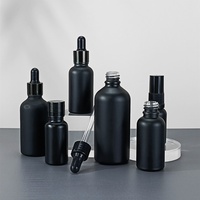 Bouteilles compte-gouttes en verre pour huiles essentielles, personnalisables avec logo, 5ml-100ml, motif ours et noir, avec impression sérigraphique, pour sérum de soin de la peau et gouttes pour les yeux, 100 pièces