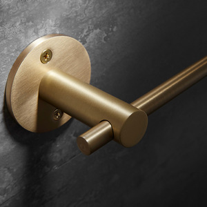 Portasciugamani lungo in ottone massiccio di <span class=keywords><strong>dimensioni</strong></span> personalizzate Rails portasciugamani da parete in rame dorato da 55cm per cucina nordica europea - Product Image 6