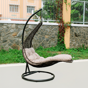 Silla Columpio Moderna de Mimbre Sintético para Exteriores PRSW-005-V2, Ideal para Hoteles, Parques, Salas de Estar y Dormitorios - Product Image 1