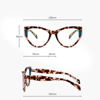 Lunettes optiques rétro faites à la main pour femmes avec monture épaisse en acétate Lunettes rondes ovales de style œil de chat
