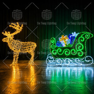 LED Santa Reindeer Sleigh <b>Light</b> for Commercial Christmas Display - Product Image 4