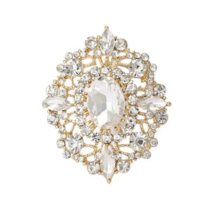 Broche de Cristal Luxuoso de Alta Qualidade para Mulheres, Estilo Retrô Europeu-Americano, Elegante e Moderno, Acessório de Moda para Casacos e Corsages - Product Image 5