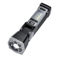 Lampe de poche multifonctionnelle rechargeable pour réparation automobile d'urgence, faisceau LED réglable, étanche IP44, batterie 18650, aimant puissant