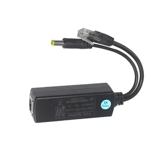 Power Over Ethernet Adapter Kamera keamanan Cctv Poe Splitter 12V 2A Output dengan Ieee 802.3Af At Standard