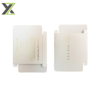 Boîtes en papier personnalisées blanc et noir avec logo estampé à chaud or pour bougies
