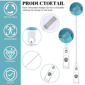 New marble crackled <b>ID</b> badge <b>holder</b> with double-sided UV-printed hot stamping textured access control protective sleeve - Product Image 2