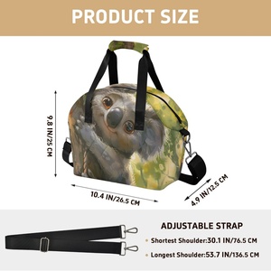 Sac à lunch isotherme personnalisé imprimé Koala, durable et imperméable, facile à transporter et à garder au chaud pour les pique-niques - Product Image 2