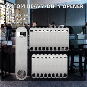 Abridor de Botellas Plano de Acero Inoxidable Resistente Personalizado, Estilo Moderno Plateado, Suministros para Bartenders, OEM/ODM Disponible - Product Image 2