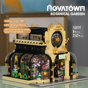Mais novo 2147pcs streetview cidade modelos de construção, moc especialista, açúcar boânico com luzes led, conjunto, <span class=keywords><strong>lepining</strong></span> blocos, tijolos, crianças, brinquedos - Product Image 4