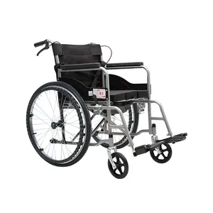 Elderly Disabled Wheel Chair Folding Portable Steel Plating Chrome Plated Toilet Orthopedic Wheelchair