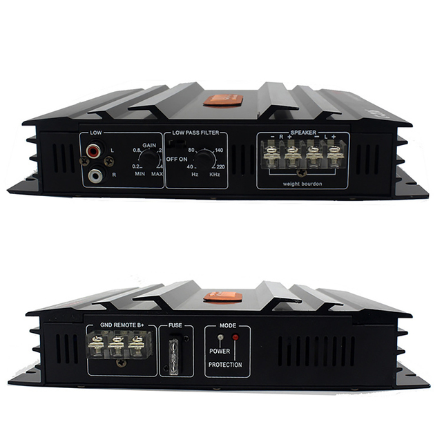 Factory Direct Sales Car Amplifier 2.0 Channel 3800W Audio Power 12V for Car Amplifier Subwoofer