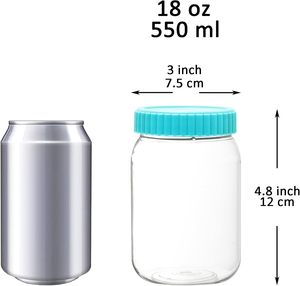 400g Peanut Butter Round PET Bottles Dried Fruits Cylinder <b>Jar</b> with Screw Top for Snack Candy & <b>Cookie</b> - Product Image 2
