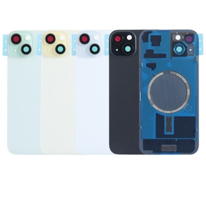 Cache arrière en verre pour 15 Plus avec design à barres, taille OEM 1:1 pour une protection arrière d'origine - Product Image 2