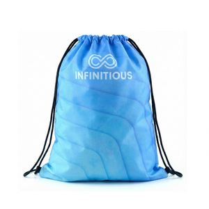Sac à dos léger, doux, lavable, pliable, durable, avec cordon de serrage, en polyester imperméable, grande capacité, pour la gym, les voyages, l'école et les événements - Product Image 3