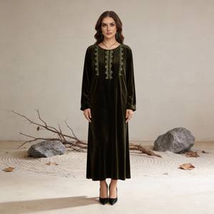 Vestido Abaya de Encaje de Alta Calidad, Diseño Personalizado, Elegante, para Mujeres Musulmanas, ODM - Product Image 1