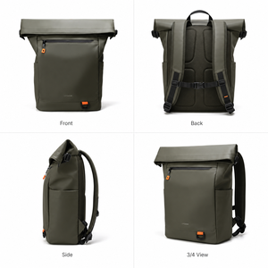 Mochila para Portátil con Cierre Enrollable, Impermeable, de Nailon, para Negocios, Viajes, Escuela, Gran Capacidad, Antirrobo, para Uso Diario - Product Image 4