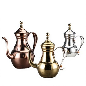 Hot Sale Eco-Friendly Food Grade Heat-Resisting Durable Portable Stainless Steel Arabic Long Mouthed <b>Teapot</b> Tea Kettle Filter - Product Image 3