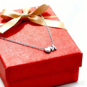 Kaanjewelry - Juego de Collar con Colgante de Letra Personalizada de Plata de Ley 925 con Caja de Regalo - Cadena de Clavícula con Alfabeto <span class=keywords><strong>para</strong></span> <span class=keywords><strong>el</strong></span> Día de San Valentín/Cumpleaños - Product Image 6