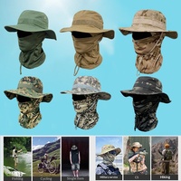 Topi Bucket Cetak Sablon Kamuflase untuk Dewasa, Perlindungan Sinar Matahari, Cepat Kering, Anti UV, Musim Semi/Panas, untuk Memancing dan Aktivitas Luar Ruangan