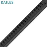 KAILES (KLS) Série K22 32A 200-240VAC 20 prises brésiliennes en tôle noire, PDU industriel durable sur mesure pour installation verticale