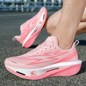 2025 New Unisex Running Shoes Breathable Lightweight <b>EVA</b> Midsole Slip Resistant Mesh Upper Rubber Outsole Lace-Up Closure for - Product Image 2