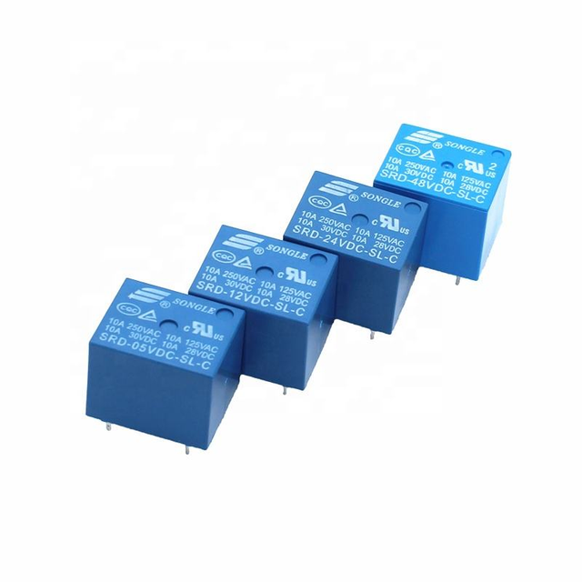 SRD-5V 12V 24V-SL-C 12V Power Relay 5-Pin 10A 250VAC for Home Appliance Industrial Control Hot Sale Original in Stock