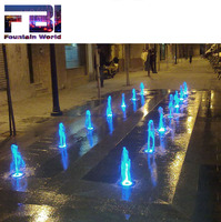 Fuente Musical Programable Personalizada para el Suelo, Fácil de Instalar, Fuente Decorativa de Agua para Exteriores con Luces