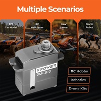 Micro-servo sans noyau haute vitesse Kpower DMC810 7.4V 3kg 0.03sec pour avion à voilure fixe, planeur, mini-voiture RC