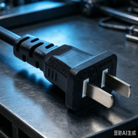 Câble d'extension industriel durable en cuivre et PVC avec connecteur IEC C17 - Cordon d'alimentation standard chinois pour ordinateur, 2 prises