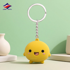 Longzhiyu 18 Năm Nhà Máy Bán Buôn Tùy Chỉnh 3D Mềm Cao Su Móc Chìa Khóa Nhựa PVC Cá Nhân Logo Thời Trang Keychain - Product Image 3