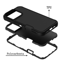 Coque de téléphone IVYMAX en TPU+PC pour iPhone 14 15 16 Pro Max, protection triple intégrale, vente directe, offre spéciale