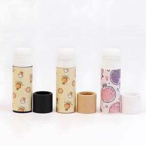 Custom Biodegradable Recycled Cardboard Twist up Paper Tube Lipstick Packaging Lip Balm Lip Gloss - Product Image 1