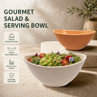 Ensemble de vaisselle en céramique moderne en forme de bateau de couleur unie bol à salade personnalisé en porcelaine soupe blé émaillé durable écologique