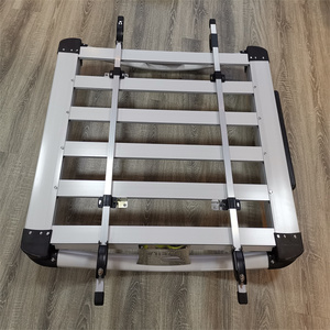 Xe <span class=keywords><strong>Top</strong></span> Tàu Sân Bay Hợp Kim Nhôm Roof Rack Hàng Hóa Giỏ Với Cao Chân Đế Núi Cho Prado Hành Lý - Product Image 3