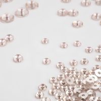 Delicadas cuentas de diamantes de imitación de resina epoxi rosa rubor de 5 mm con orificio central para coser, suministro de accesorios de joyería colgantes en forma de racimo.