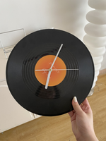 Horloge de bureau en vinyle vintage de 30 cm pour salon, bureau, décoration musicale rétro, cadeau